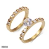 Size #6 #7 #8 #9 Mens and Womens Couple Stainless Steel Micro-Setting CZ Diamond Ring
