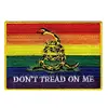 LGBT Rainbow Flag Don't Tread on Me Embroidered Patch Gay Rights Emblem
