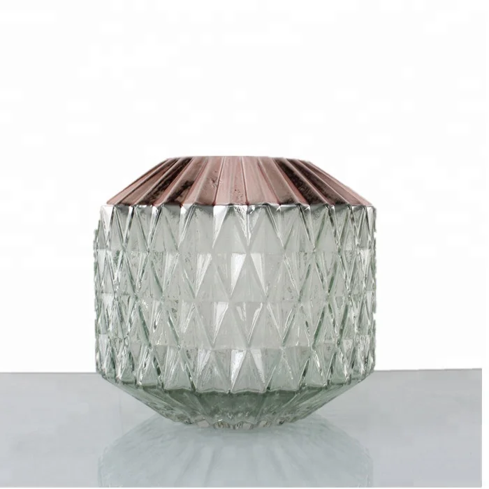 
Wholesale Cheap Decorated Large Art Glassware Tall Colored Glass Vase candle holder 