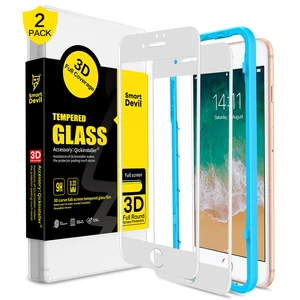 SmartDevil Full Cover Tempered Glass Screen Protector iPhone 7 8 Plus