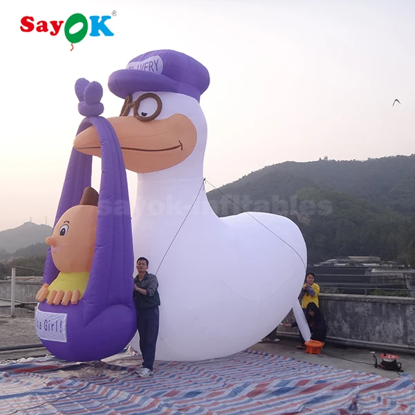 Giant Inflatable Floating Rubber Duck Decoy With Baby For Advertising