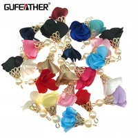 

GUFEATHER F34 Jewelry Accessories Diy Earrings Findings Wedding Decoration Pearl Flowers Charm With Bead,10pcs/pack