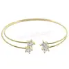 cubic zirconia bangle sets Zinc Alloy Multi Bangle Sets gold color plated open & faceted lead & cadmium free 1056244