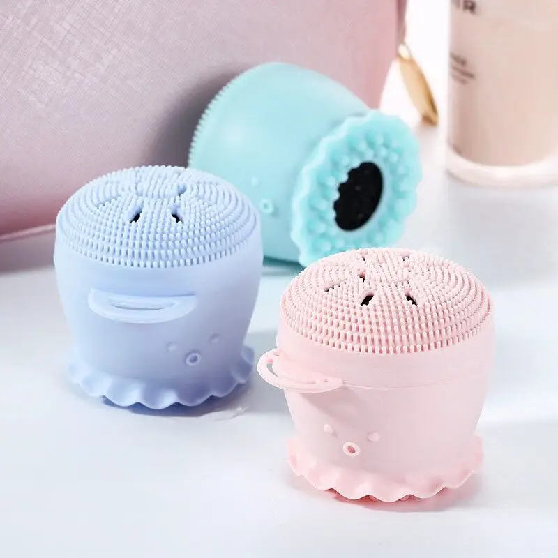 

Hot sales octopus soft silicone facial cleansing brush for girls, Customized color