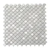 Fan Shape White Tile Mother Of Pearl Kitchen Backsplash