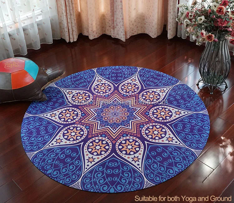 Anti Slip Natural Rubber Black Mat Yoga Round Big Yoga Mat Wholesale