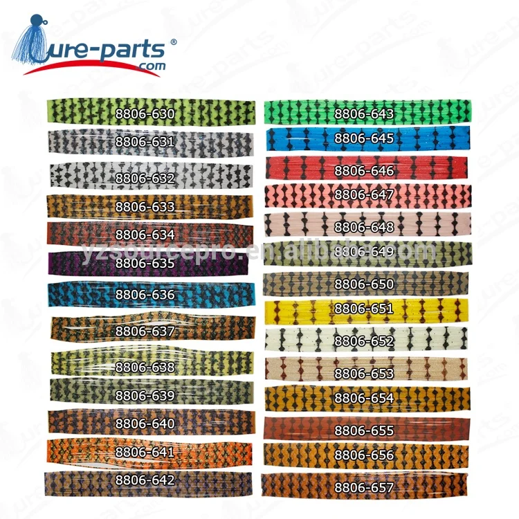 

fishing lures/bait silicone skirts material octopus skirts silicone jig skirts, Look at the colors below.