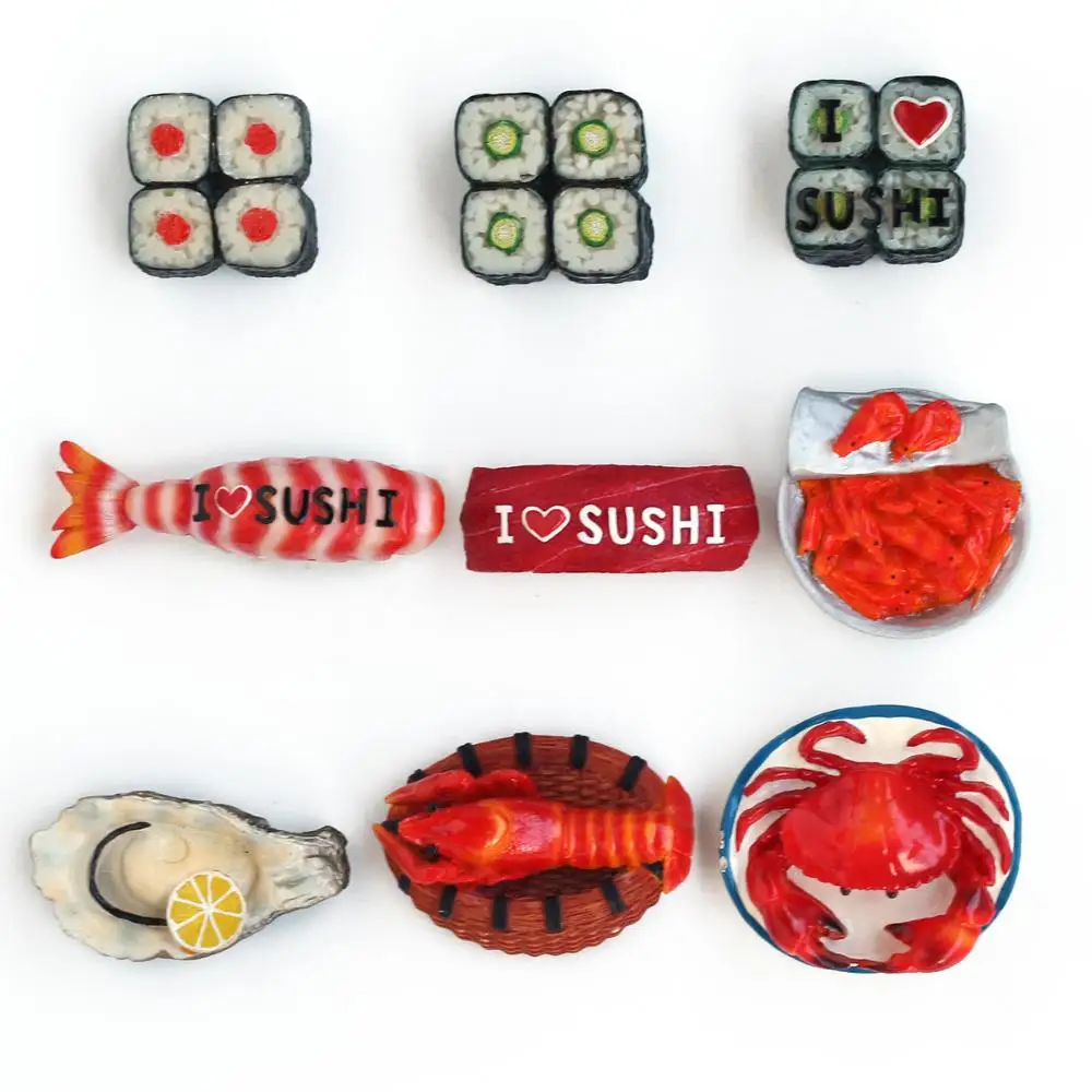 Custom Resin Chopping Block Artificial Food 3D Resin Fridge Magnet Imitated Wood Refrigerator Magnets