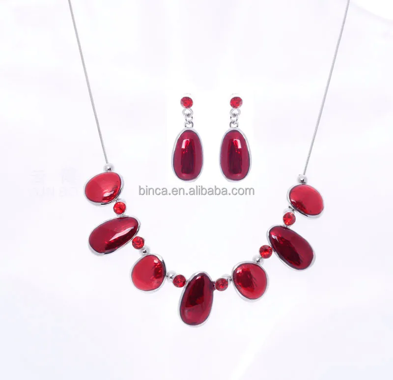 

Fashion jewelry set Alloy choker necklace and earrings set have stock can mix colors A842
