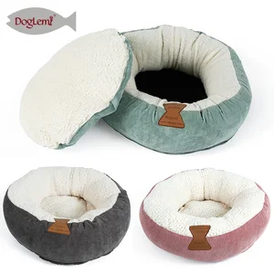 Image of Mini Cat Bed Round Donut Dog Cat Bed Cushion House Bed For Cat