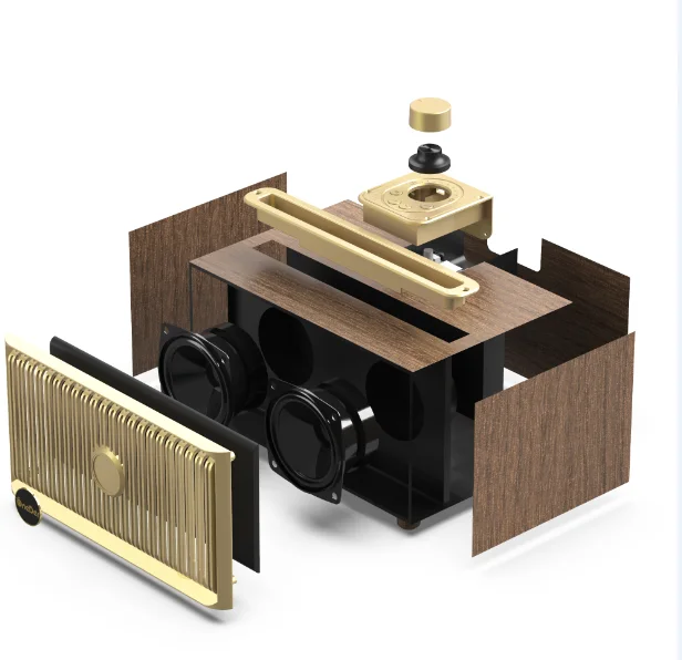 OneDer V6 with USB/TF/AUX phoneholder Rrtro wireless speaker - ANKUX.COM