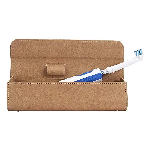 Soft Pu Leather Waterproof Electronic Toothbrush Travel Carrying Case