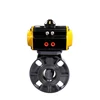 Pipeline System DN50 PN16 2 inch Pneumatic Actuator PVC Butterfly Valve