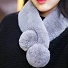 Wholesale Women Winter Faux Fur PomPom Neckerchief Warm Scarves