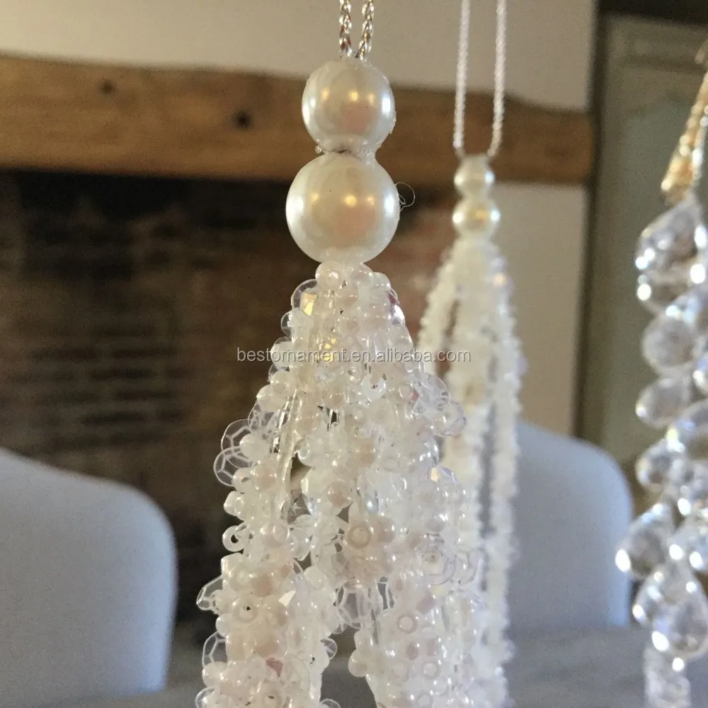 Long Clear Ice Acrylic Bead Icicle For Hanging Decoration Table Christmas Droplet Buy Acrylic