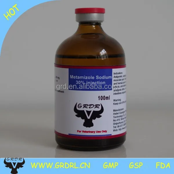 
Antipyretic Drugs Analgin/ Metamizole Sodium Injection 50% for Animals Pain 