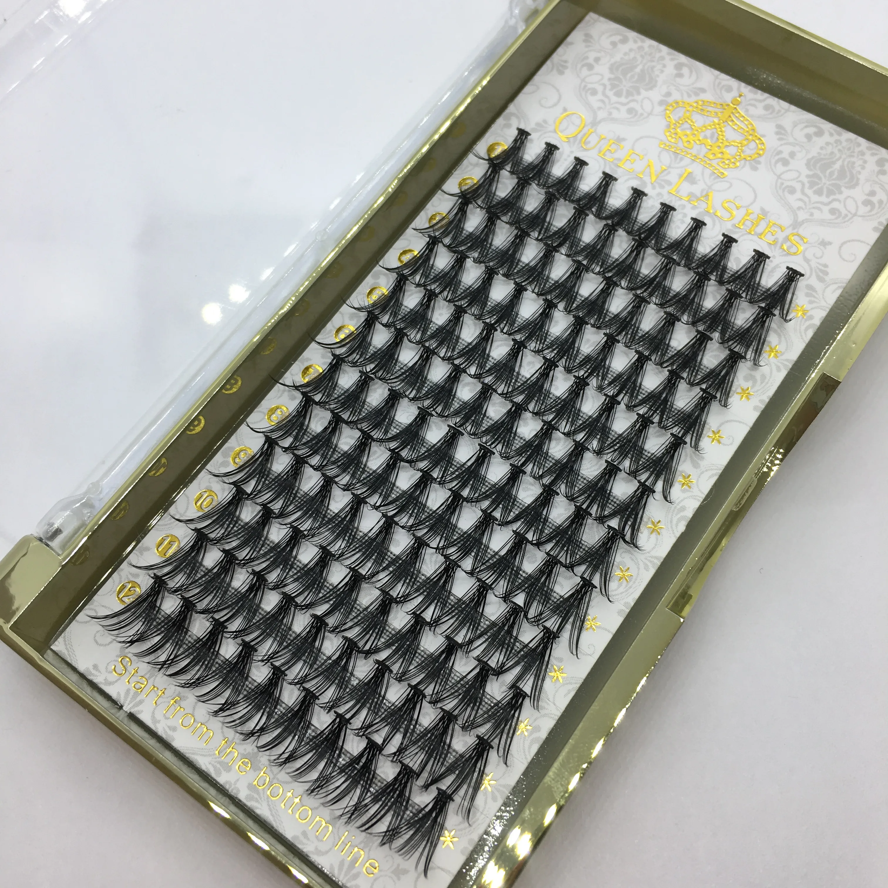 

Factory sale 20D 0.10 thickness cluster lashes grafting eyelashes for Lashes extension, Natural black