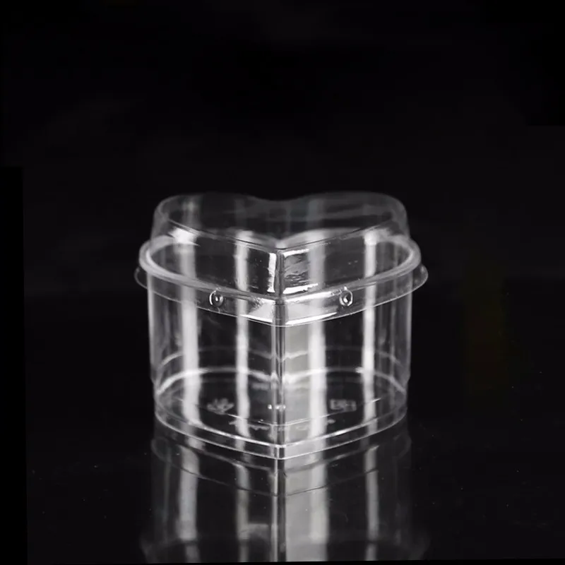 Heart Shape Plastic Dessert Container For Valentine With Lid Buy
