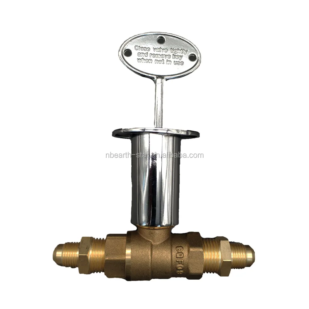 1/2inch Straight Quarterturn Shutoff Valve Kit For Ng Lp Gas Fire