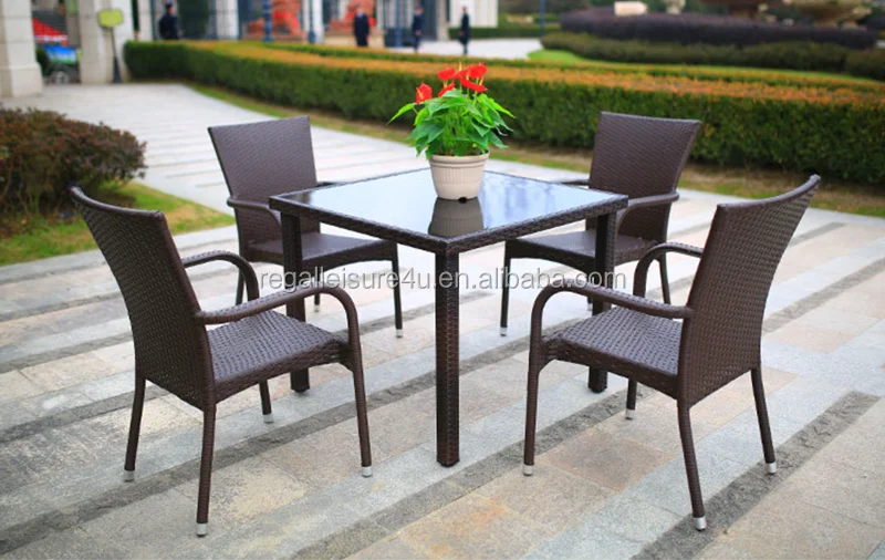 2018 Outdoor/garden Rattan Table And Chair Set - Buy Rattan Table And