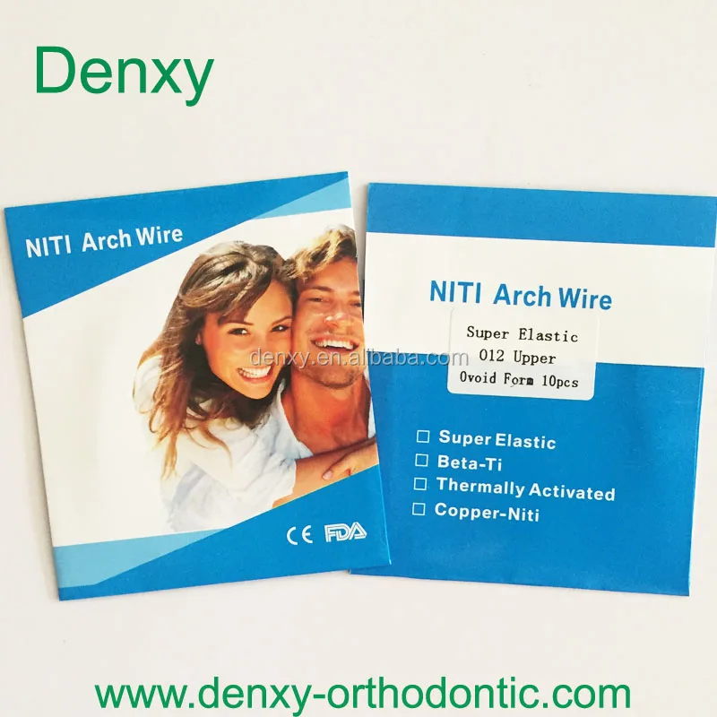 
Denxy Orthodontics Dental Colored Niti Arch Wires Super Elastic 