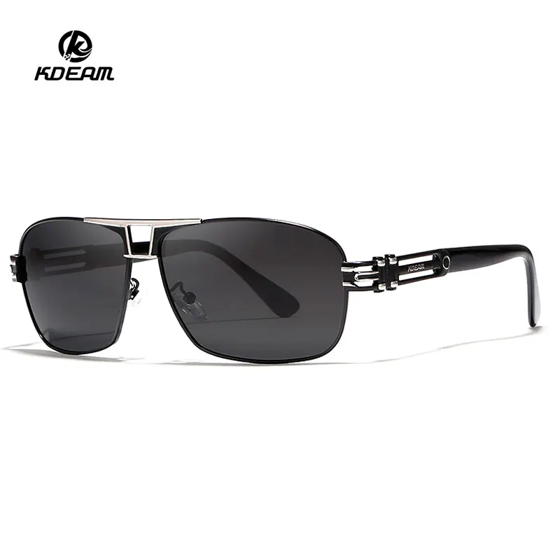 

KDEAM 2019 Men Polarized Sunglasses Women Mirror Coating Driving Sun Glasses Black Rectangle SUNGLASSES UV400 Protection