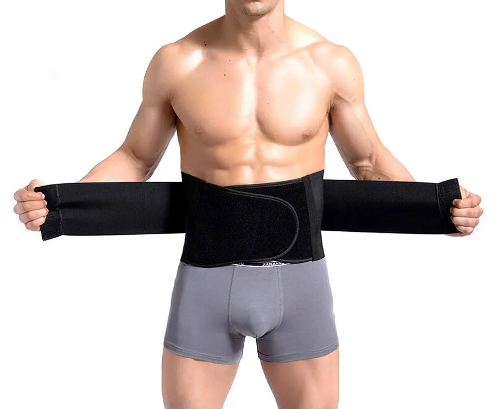 Adjustable Mens Slimming Belt Workout Waist Trimmer Support Lower Back /& Lumbar