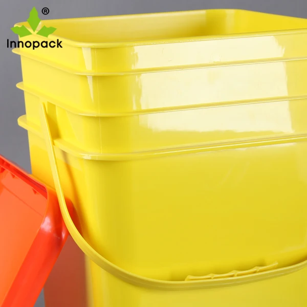 Food Grade Square Plastic Bucket 20 Liter With Lid,Square Plastic Pail