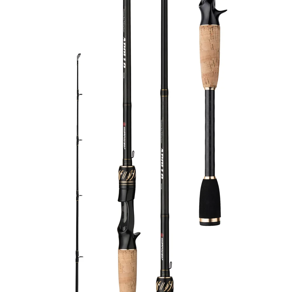 CEMREO Carbon 1.8m 2.1m 2.4m Double Tips Fishing Rod Casting
