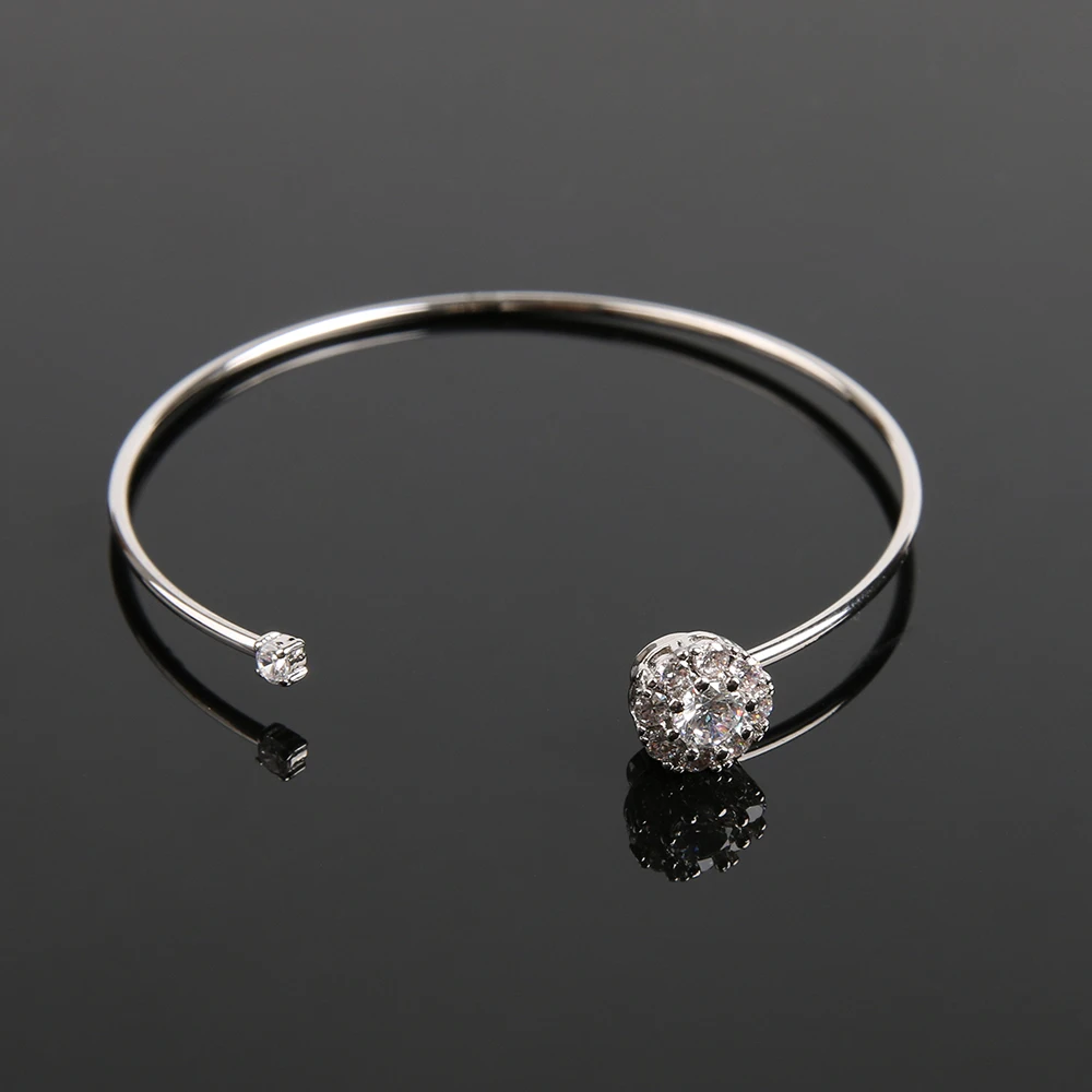 

XUSHI New zircon rotating adjustable fashion luxury bracelet women charm S18S107