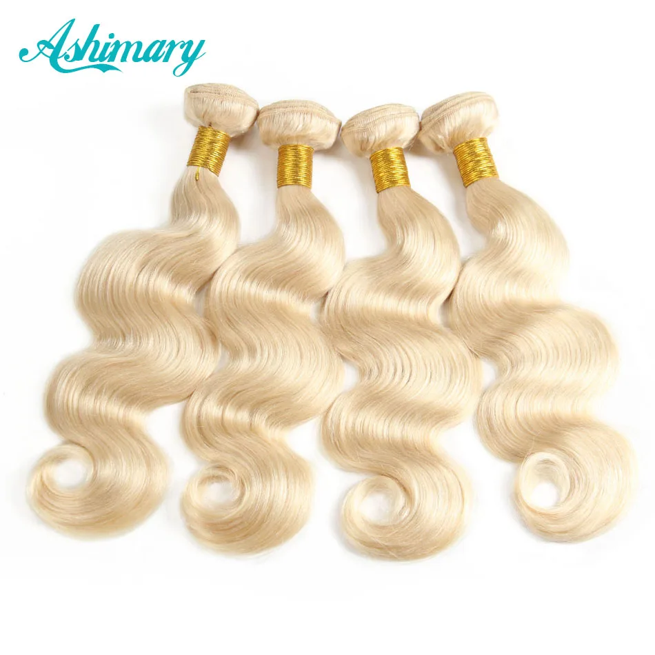 12 inch to 24 inch Shining Hair Color in Blonde Silk Straight Cuticle Aligned Hair 100% Brazilian Hair 613 blonde body wave
