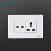 Cheap Electrical 16A Household 2 gang 5 pin universal wall socket outlet