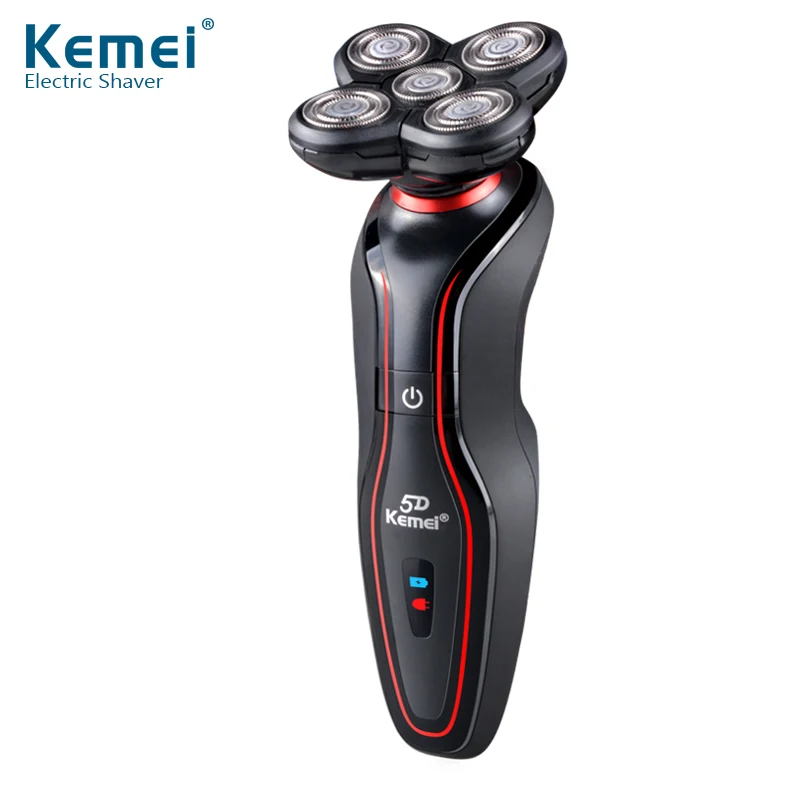 

Kemei KM-6181 New 5 Heads Electric Washable Rechargeable Foil Shaver Wholesale Men's Face Care 5D Floating Razor