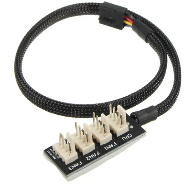 Host Case CPU Fan Power Supply Connector 4Pin Computer Mainframe Fan Hub Cable Line 4 Way PWM Multi Splitter Cable Lead Adapter