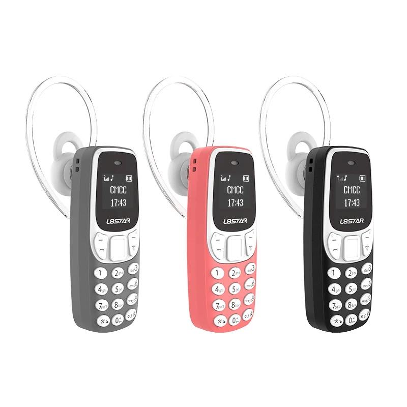 

New Product BM90 GSM Quan Band Earphone Type Mini Phone, Black and white