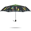 China Manufacturer Custom Ai File Digital 3D Print Fabric 3 Fold Waterproof Umbrella Auto Open Close