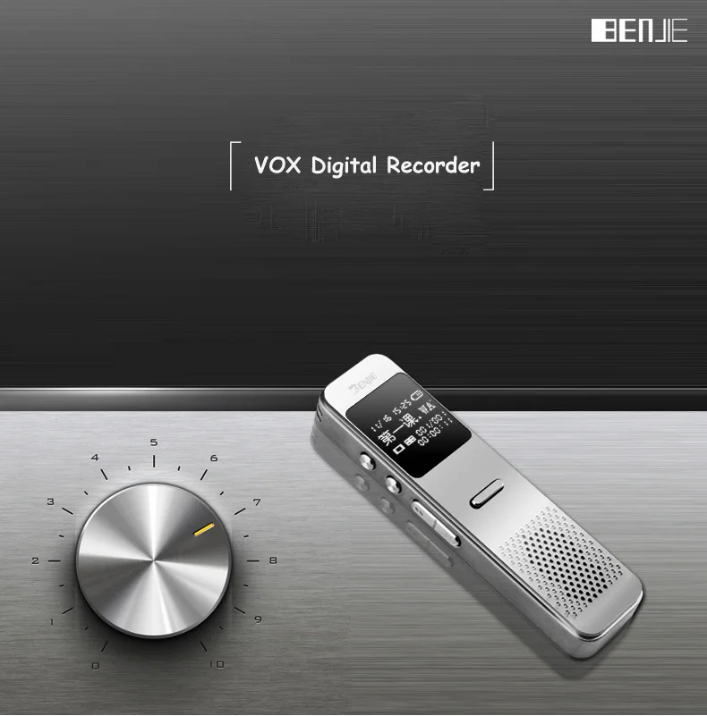 One Button Recording Digital Voice Recorder Long Range 15 Meters Voice