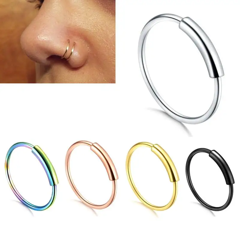 
In Stock Amazon Wholesale Stainless Steel cartilage earrings hoop  (62181288291)