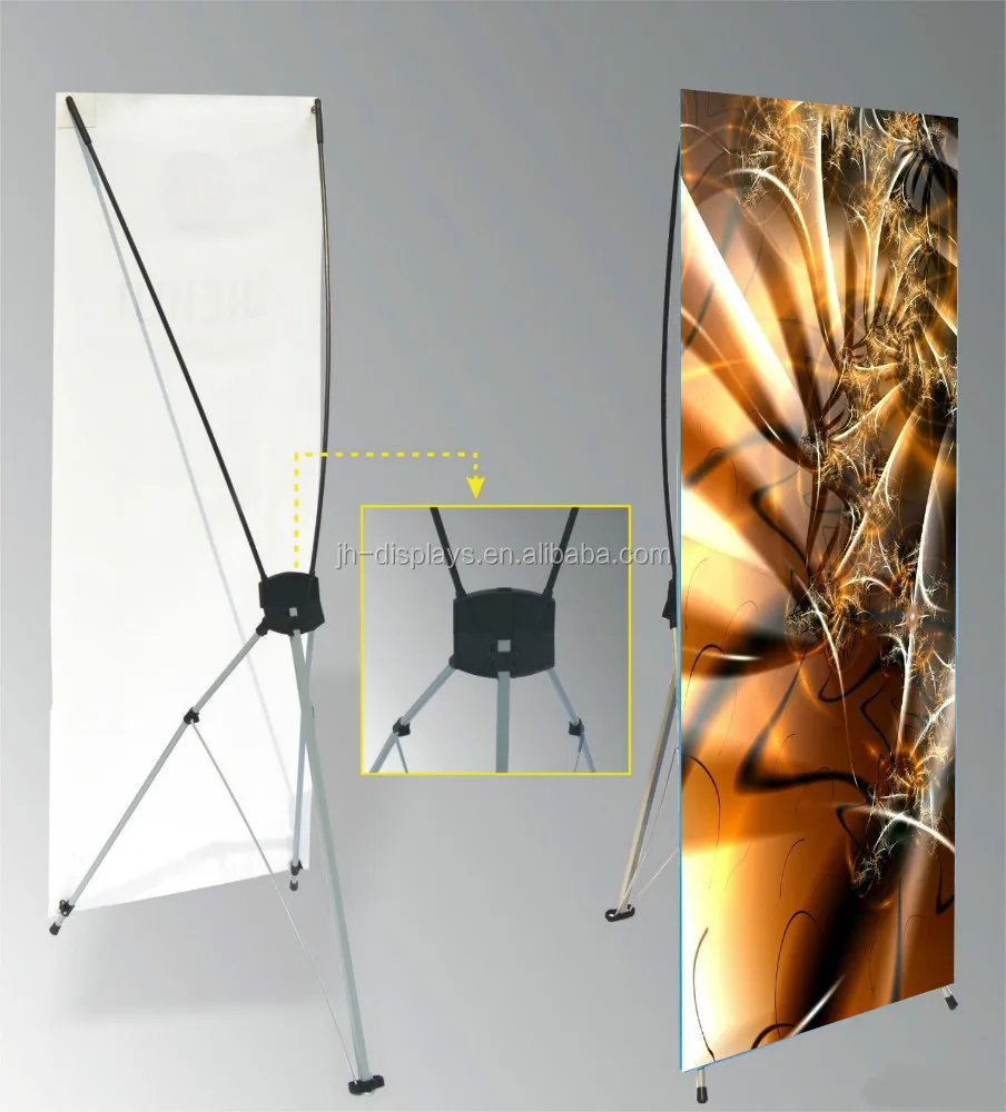 Flex Banner Stand Easy Carry Strong Aluminum Fiberglass X