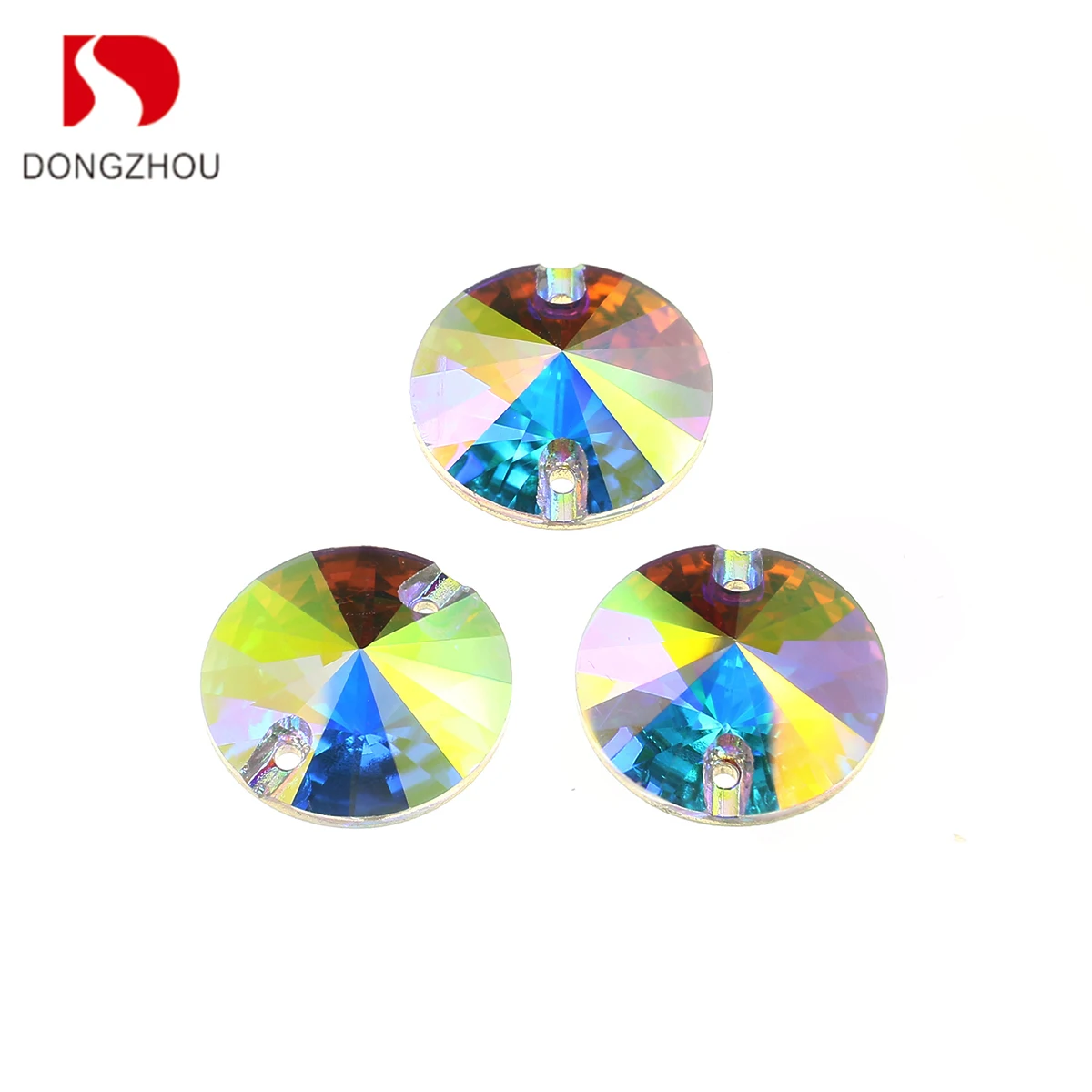 

Dongzhou Crystal 3041 Silver Plating Rivoli Crystal Sew on Stones For Cloth Decoration, Crystal;ab;siam;green;gold shadow;silver shadow;more than 50 colors