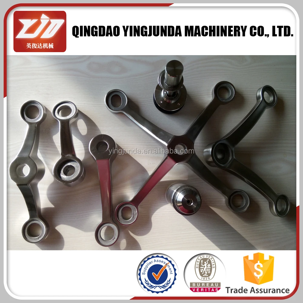 
Low MOQ heavy duty glass spider 4 arms fitting 