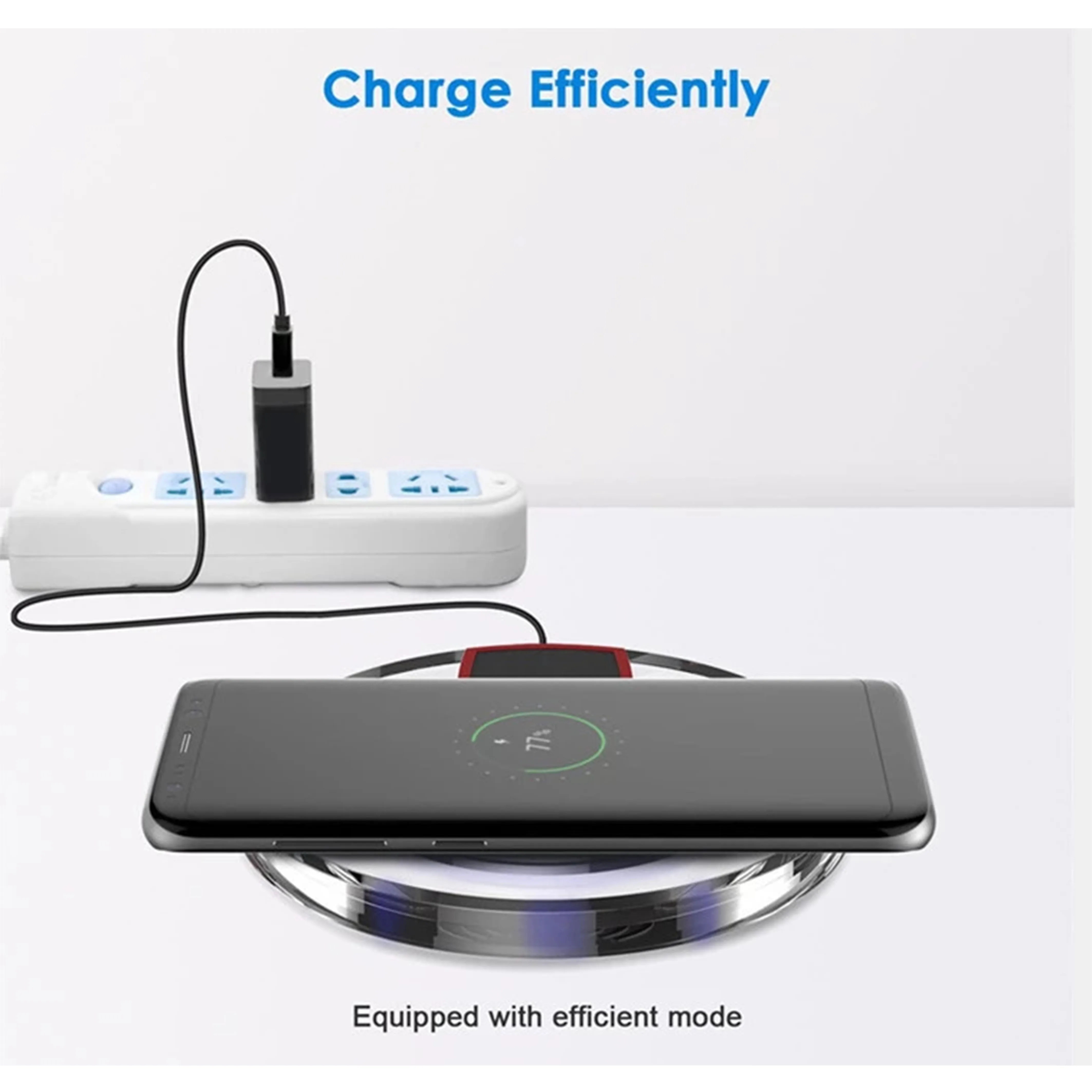 
Universal Crystal Wireless Charger Pad With LED Light Compatible All Support Qi Standard Mobile Phone 