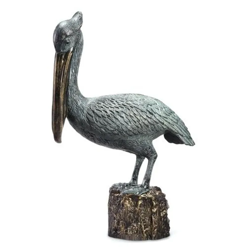 Outdoor Decoration Lovely Casting Bronze Standing Pelican Statue Buy