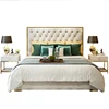 2019 new design Bedroom furniture leather king size bed For Home Or Hotel folding bed super comfortable easy to clean