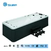 Top quality pool type fiberglass acrylic material balboa control swim spa ladder boat spa outside
