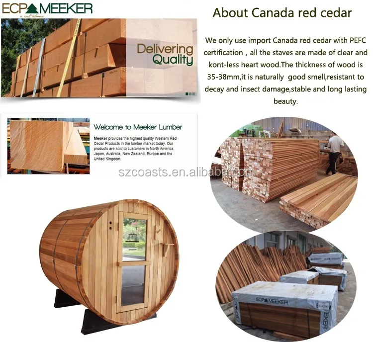 Thermo Wood/cedar Sauna Outdoor Wooden Barrel Sauna With Panoramic Window Sauna Room Buy Sauna