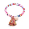 Boho style bracelet color shell tassel bracelet woven beaded sea shell jewelry