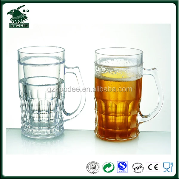 500ml Hot Sale Customize Logo Acrylic Plastic Beer Mug With Handle Buy High Quality Plastic