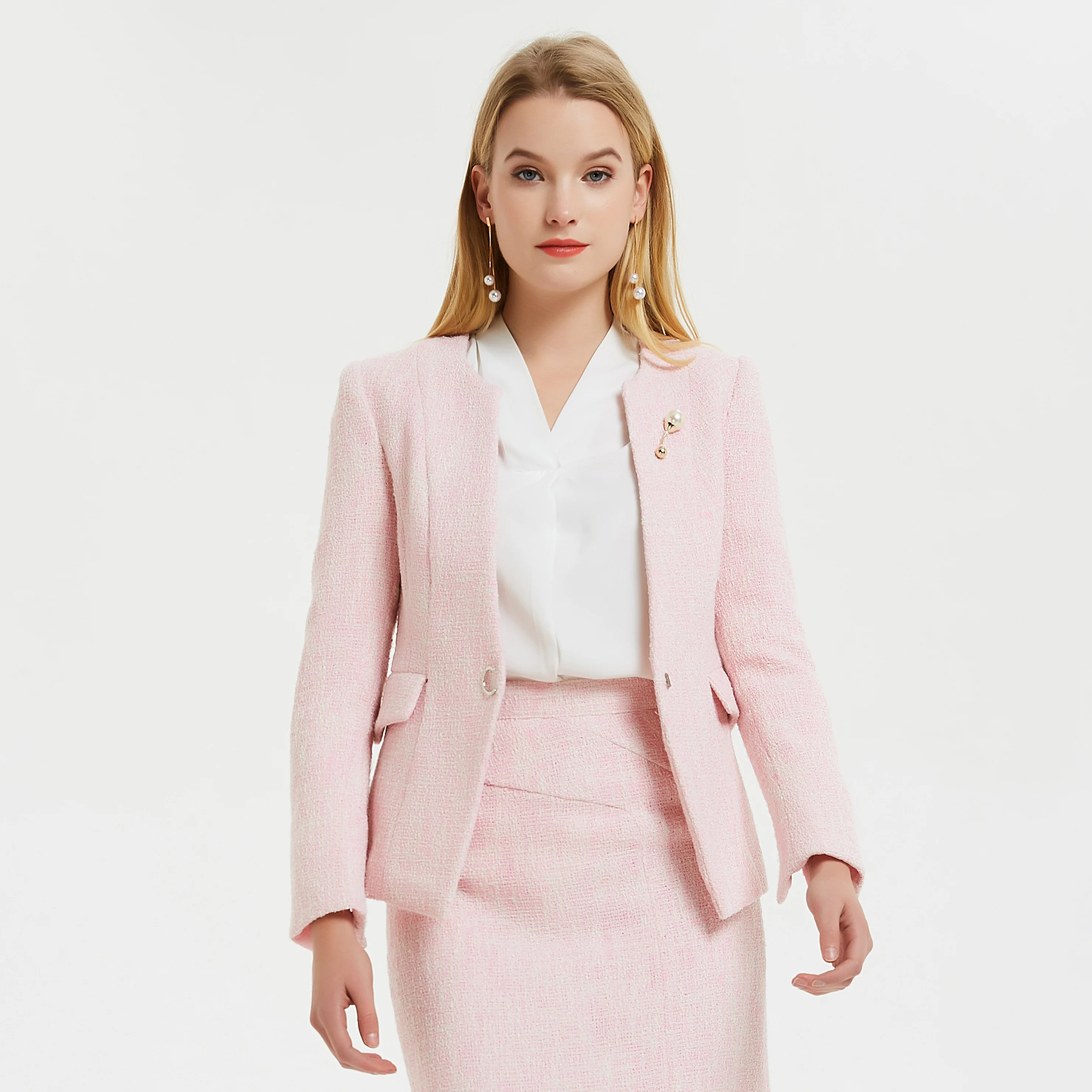 pink formal suit ladies