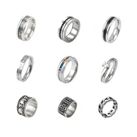 

33333 xuping rhodium color men stainless steel ring jewelry